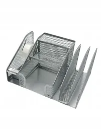 organizer-na-biurko-6komor-na-tasme-pg9092-przybornik-siatka-srebrny-penandgo