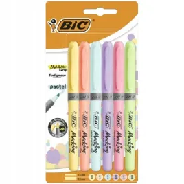 zestaw-zakreslacz-bic-grip-pastelowe-kolory-blister-6-sztuk