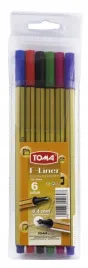 cienkopis-toma-04mm-6-kolorow-f-liner-to-344-toma