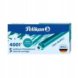 naboje-pelikan-do-piora-dlugie-5-szt-4001-atrament-turkusowe