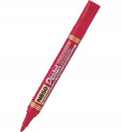 marker-czerwony-permanentny-okragla-koncowka-n850-pentel