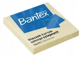 bloczki-samoprzylepne-bantex-75x75mm-zolte