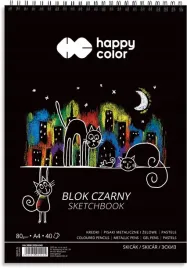 blok-czarny-na-spirali-koty-a4-40-ark-80-g-happy-color