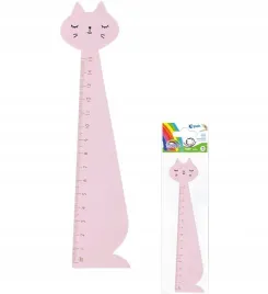 linijka-fiorello-drewniana-15-cm-kot-rozowy