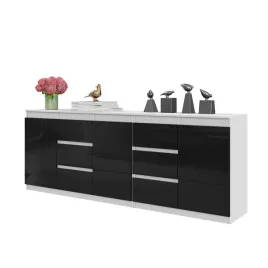 komoda-bialy-czarny-polysk-200-cm-6-szuflad-3-drzwi-3-polki-zestaw-salon