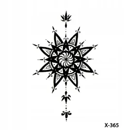 tatuaze-tymczasowe-tattoo-3d-1056-mandala-kolo-kwiat-gwiazd-czarne