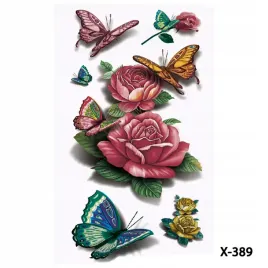 tatuaze-tymczasowe-tattoo-3d-1056-roza-motyle-kolory