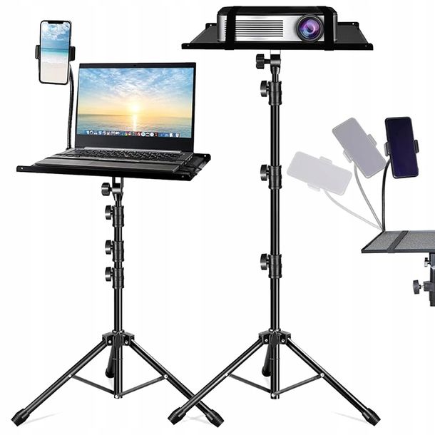 STOJAK NA PROJEKTOR RZUTNIK POD LAPTOP STATYW TRIPOD REGULOWANY + UCHWYT