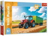 puzzle-100-traktor-z-przyczepa-trefl