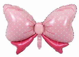 balon-foliowy-rozowa-kokardka-baby-shower-pierwsze-urodziny-urodziny