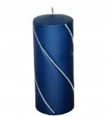 swieca-bolero-mat-czarny-walec-granatowy-h18cm