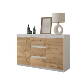 komoda-bialy-mat-dab-wotan-120-cm-szeroka-2-drzwi-2-polki-3-szuflady