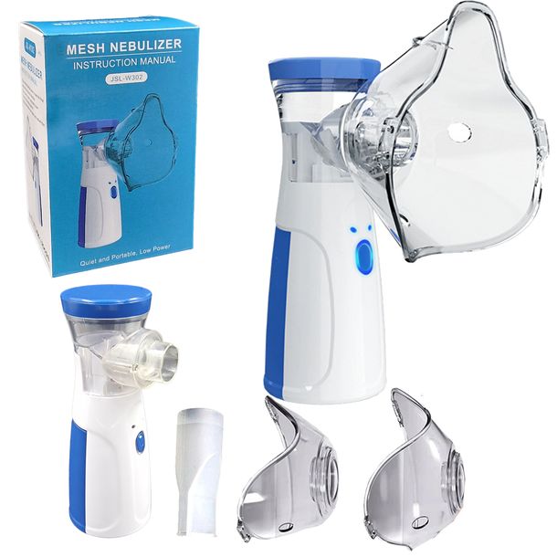 ﻿INHALATOR NEBULIZATOR 2 MASKI DLA DZIECI I DOROSŁYCH PRZENOŚNY CICHY USB