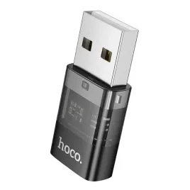 hoco-adapter-usb-a-meski-do-typ-c-zenski-ua36c-transparentny-czarny