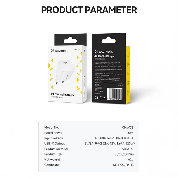 ladowarka-sieciowa-wozinsky-cmwcs-usb-c-pd-20w-biala-stan-nowy-kod-producenta-cmwcs
