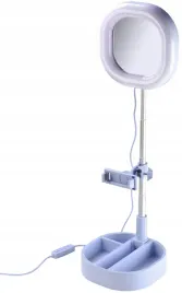 lampa-cellularline-selfie-ring-mirror-niebieska