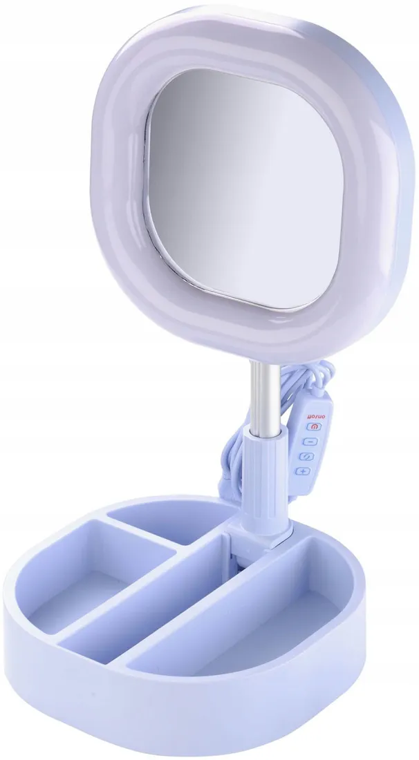 lampa-cellularline-selfie-ring-mirror-niebieska