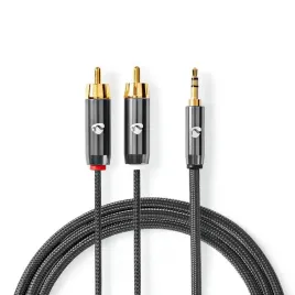 nedis-catb22200gy50-kabel-audio-5-m-3-5mm-2-x-rca-szary