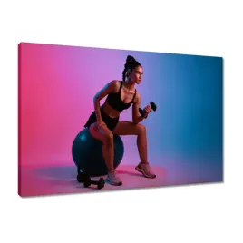 obrazy-60x40-dziewczyna-z-hantlami-robi-serie