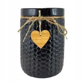 wazon-ceramiczny-czarny-kropki-145-20-cm