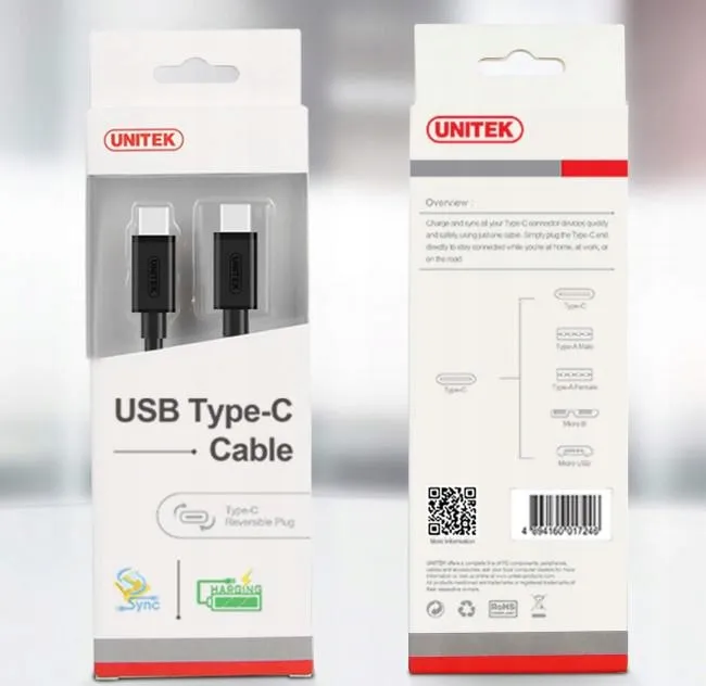 unitek-usb-c-1-0m-czarny-stan-nowy