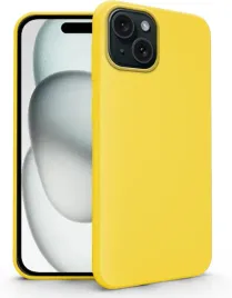 etui-iphone-15-plus-zolte-matowe-smukle-silikon-tpu-odporne