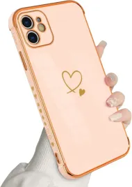 etui-iphone-12-newseego-silikonowe-zlote-serce-blyszczace-case