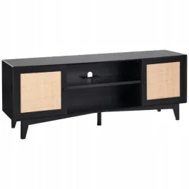 szafka-rtv-rattanowa-pod-telewizor-z-gniazdkiem-boho-czarna-nowoczesna