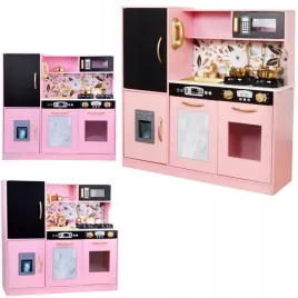 kuchnia-drewniana-lodowka-piekarnik-kostkarka-duza-rozowa-dla-dzieci