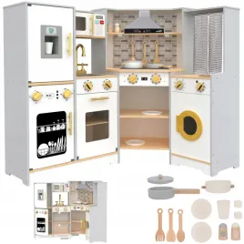 drewniana-kuchnia-kuchenka-interaktywna-z-oswietleniem-led-akcesoriami-okap