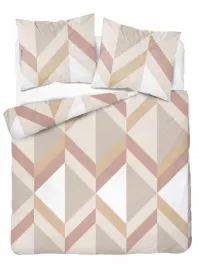 posciel-flanelowa-200x220-5630a-bezowe-wzory-geometryczne