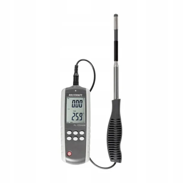 Anemometr z pomiarem temperatury WIATROMIERZ Termoanemometr VOLTCRAFT
