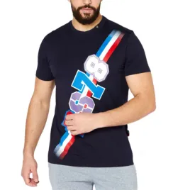 koszulka-meska-plein-sport-t-shirt-z-nadrukiem-bawelniana-granatowa
