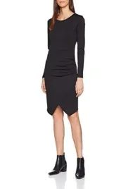 sukienka-damska-ichi-ihinger-z-dlugim-rekawem-czarna