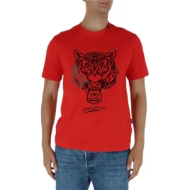 koszulka-meska-plein-sport-t-shirt-z-nadrukiem-czerwona