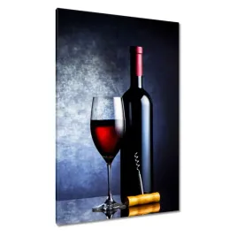 obrazy-80x120-butelka-czerwonego-wina-i-kieliszek