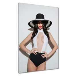 obrazy-60x90-elegancka-dama-w-kapeluszu