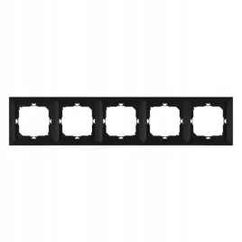 abex-ramka-pieciokrotna-5x-do-serii-perla-czarny-mat-ip20-81x356x6mm-ra-5p