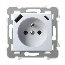 ospel-szafir-gniazdo-pojedyncze-z-ladowarka-usb-a-c-bialy-gp-1zzpusbac-m-00