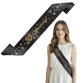 szarfa-urodzinowa-30-urodziny-glamour-czarno-zlota-160-cm
