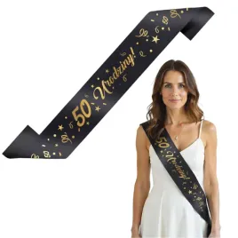 szarfa-urodzinowa-50-urodziny-glamour-czarno-zlota-160-cm