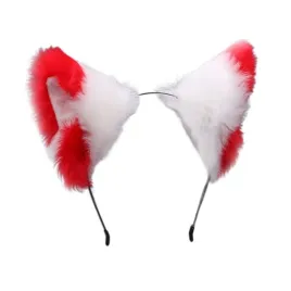 urocze-futrzane-kocie-lisie-uszy-cosplay-anime-furry-opaska-bialo-czerwon
