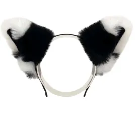 urocze-futrzane-kocie-lisie-uszy-cosplay-anime-furry-opaska-czarno-szare
