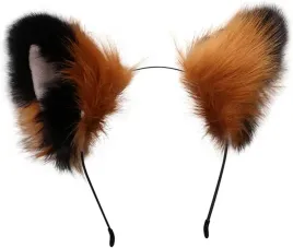 urocze-futrzane-kocie-lisie-uszy-cosplay-anime-furry-opaska-rudo-czarne