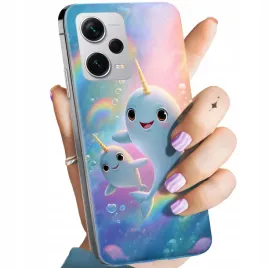 etui-do-xiaomi-redmi-note-12-pro-plus-wzory-narwal-bajki-morskie-zwierzeta