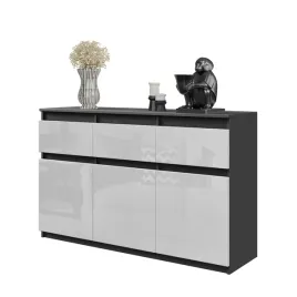 komoda-noah-120-cm-antracyt-bialy-polysk-3-szuflady-3-drzwi-3-polki