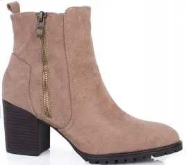 8960-khaki-damskie-botki-na-obcasie-slupku-zamszowe-zamek-37