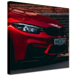 obrazy-20x20-czerwone-bmw-samochod