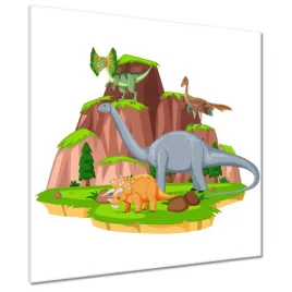 obrazy-90x90-dinozaury-diplodok-triceratops