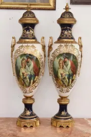francuski-zestaw-porcelanowy-waza-amfora-wazon-okute-braz-zlocony